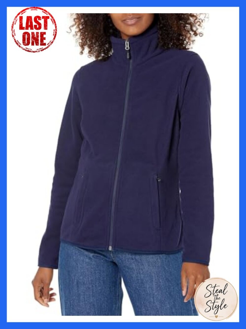 Classic-Fit Full-Zip Polar Fleece Jacket with Cuffs